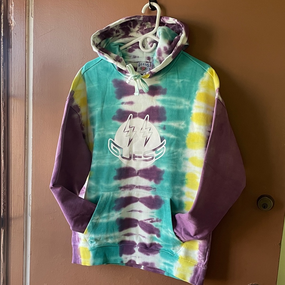 GUESS tie dye hoodie J Balvin collaboration